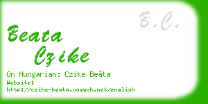 beata czike business card